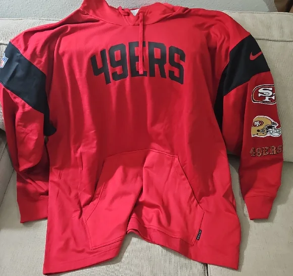 49ers Red Hoodie. Nike. NWT. High Quality Dri Fit Material. - Picture 1 of 9